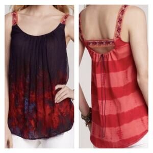 Free People Firecracker Colorful Gauzy Tunic Tank Top Size S